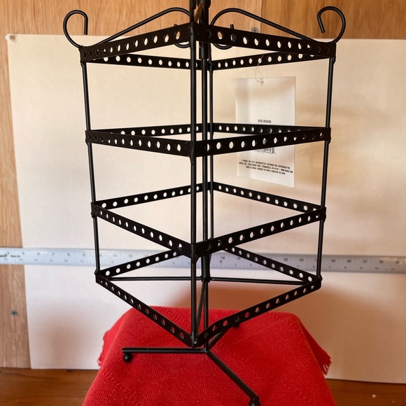 Darice Black Metal Rotating Jewelry Display Revolving Earring Display - Picture 6 of 13